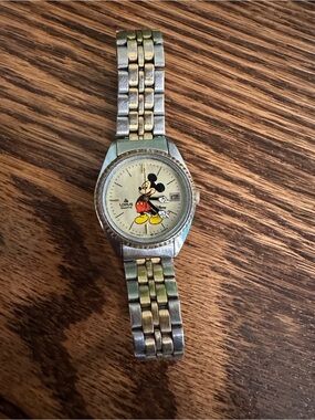 Vintage Lorus Quartz Disney Mickey Mouse Women's Watch Two Tone - Working